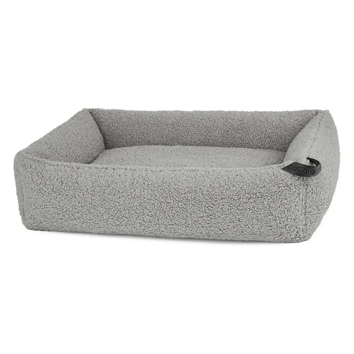 Šedý pelíšek z bouclé pro psy 65x80 cm