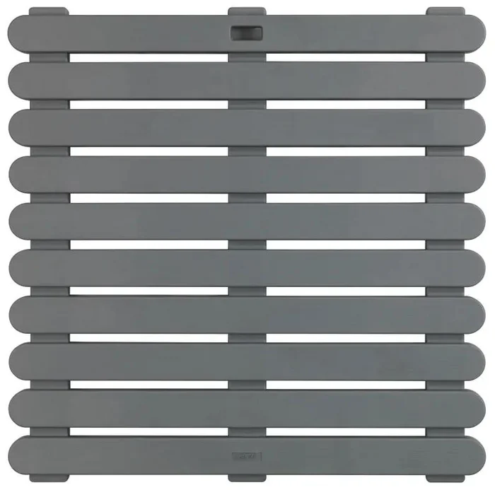 Šedý plastový sprchový rošt 55x55 cm