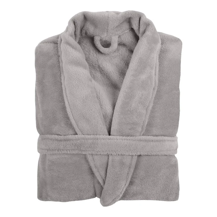 Šedý plyšový župan Tiseco Home Studio Cozy S/M