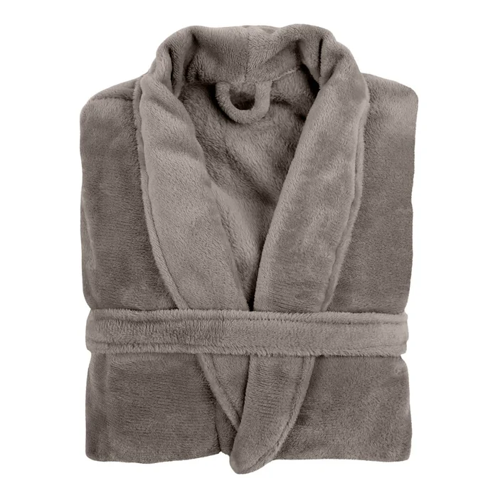 Šedý plyšový župan Tiseco Home Studio Cozy S/M
