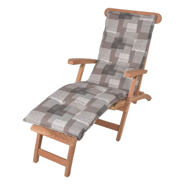 Šedý podsedák na zahradní lehátko 52x170 cm