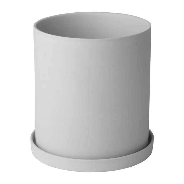 Šedý porcelánový květináč Nona