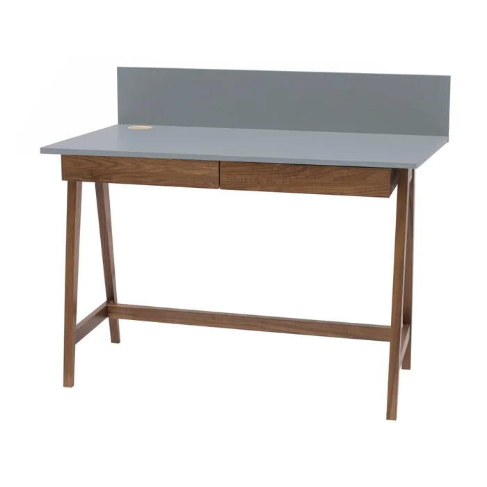 Šedý psací stůl Luka Oak 110 cm