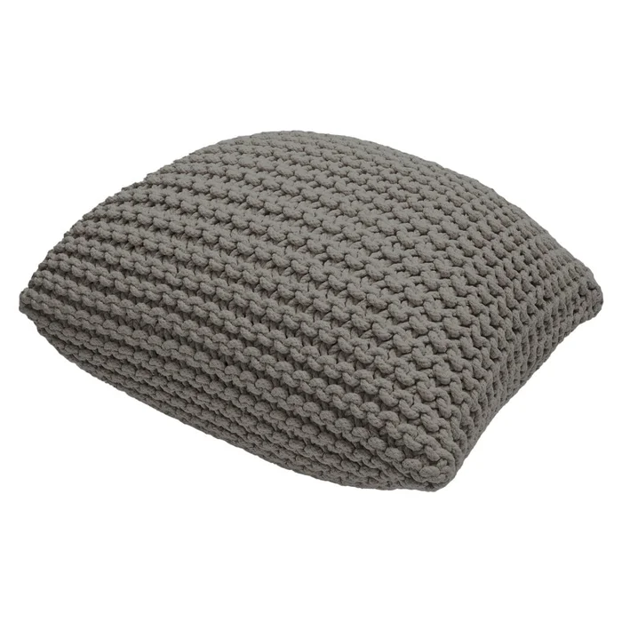 Šedý puf Bonami Essentials Knit