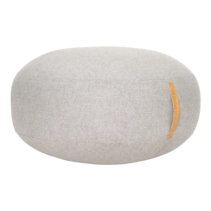 Šedý puf Hübsch Turenio Ø 70 cm