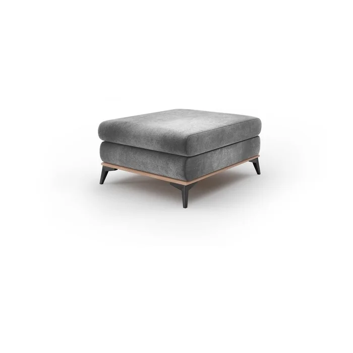 Šedý sametový puf Windsor & Co Astre
