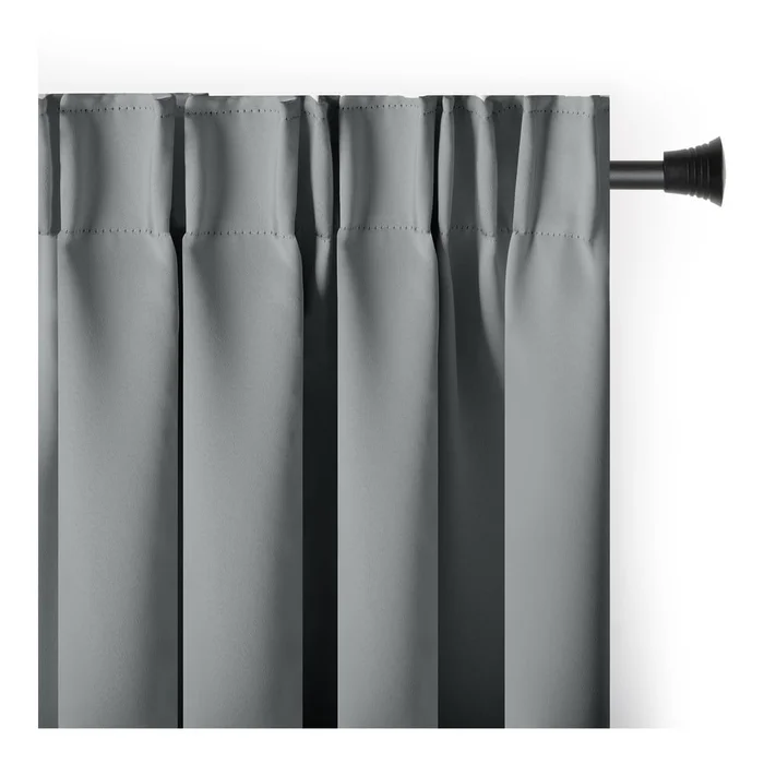Šedý termo závěs 140x270 cm Pleat
