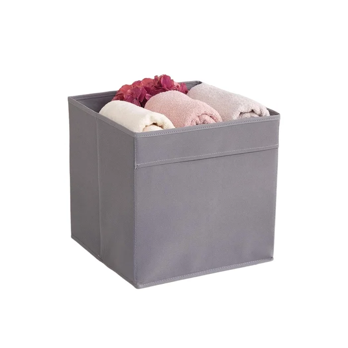 Šedý úložný box 30 × 30 × 30 cm