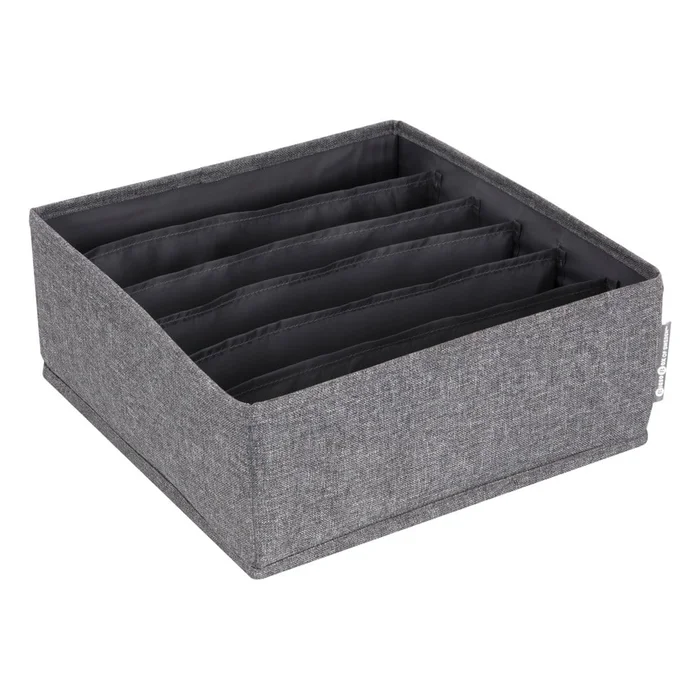 Šedý zásuvkový organizér s přihrádkami 29x11 cm