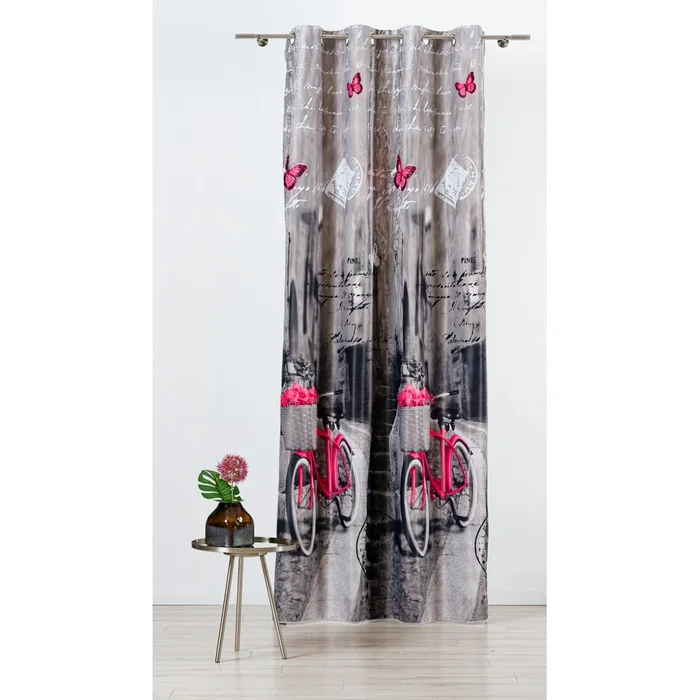 Šedý závěs 140x245 cm Mercato