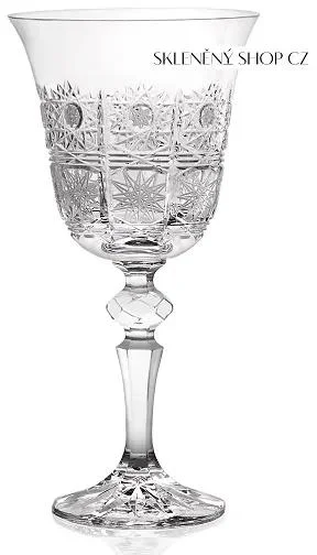 Set 6 Broušených Sklenic na Víno LAURA 220 ml