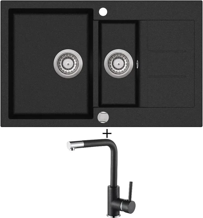 Set Aquastone Atlas 70 a AQ 5581 v černé metalické