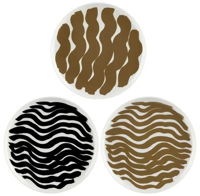 Set porcelánových talířů Oiva Hyräily, 20 cm, 3 kusy