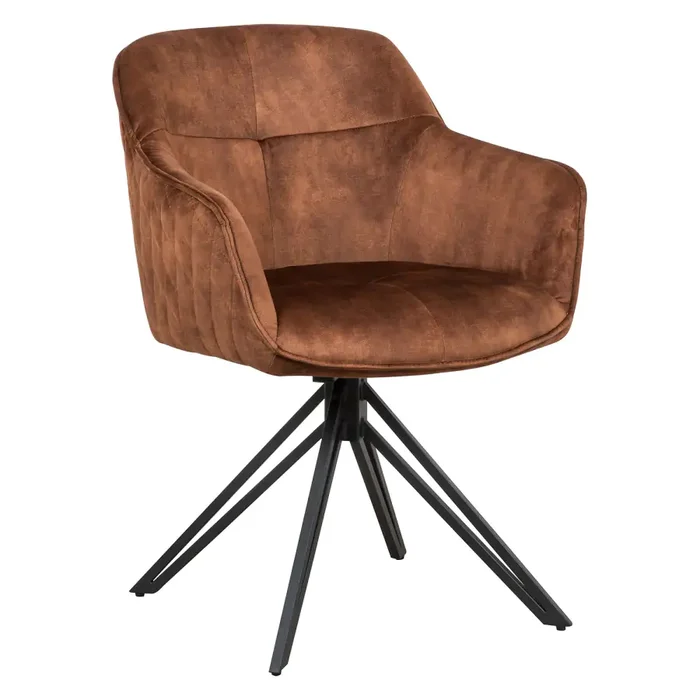 SHERLOCK otočná jídelní židle hnědá