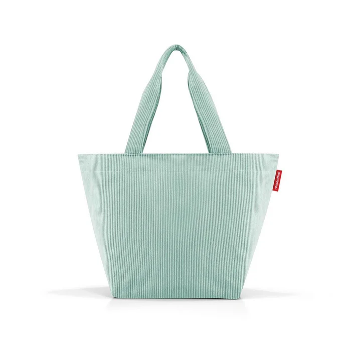 Shopper M Cord mint – nákupní taška přes rameno
