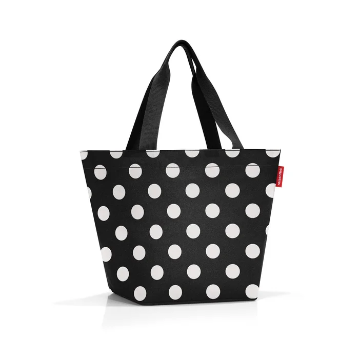 Shopper M Dots White – Nákupní taška Reisenthel