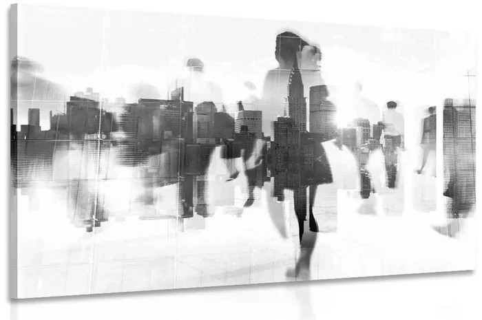 Silhouette lidí v městském prostředí