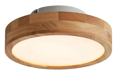 Skandinávské dřevěné stropní svítidlo 30 cm s LED stmívačem
