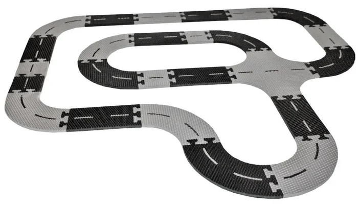 Skládací autodráha pro děti 90 cm Černá a Šedá