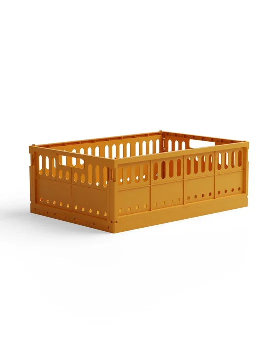 Skládací maxi přepravka Made Crate hořčicová