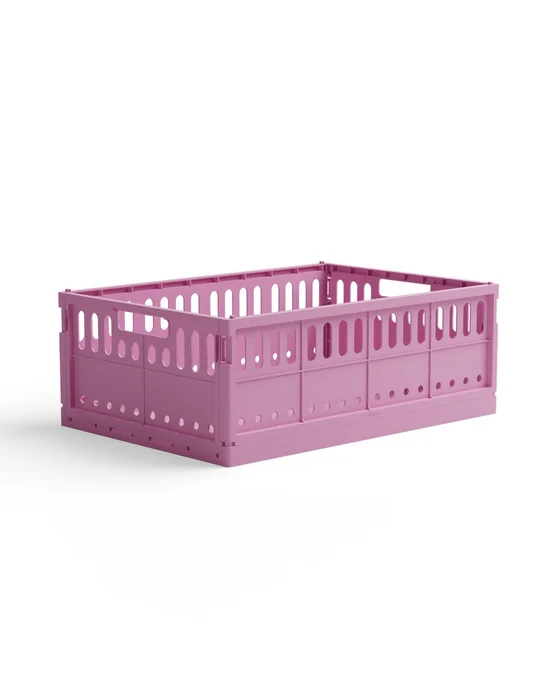 Skládací maxi přepravka Made Crate - soft fuchsiová