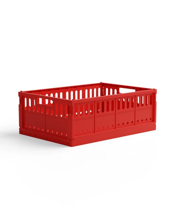 Skládací přepravka maxi Made Crate – jasně červená