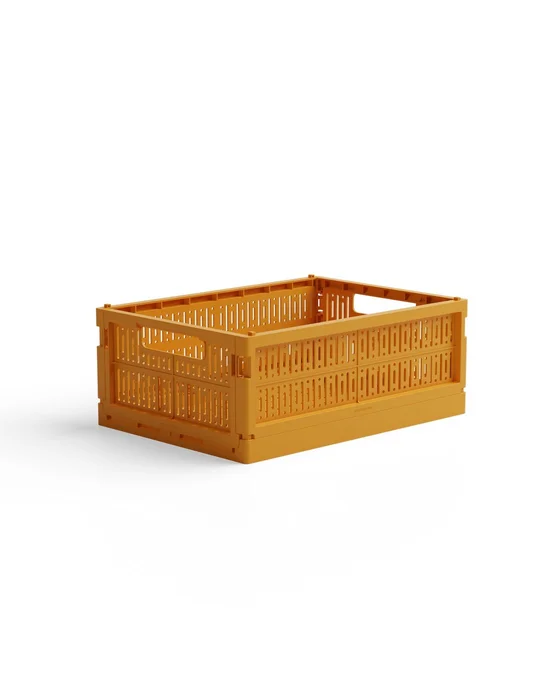 Skládací přepravka MIDI Made Crate hořčičná