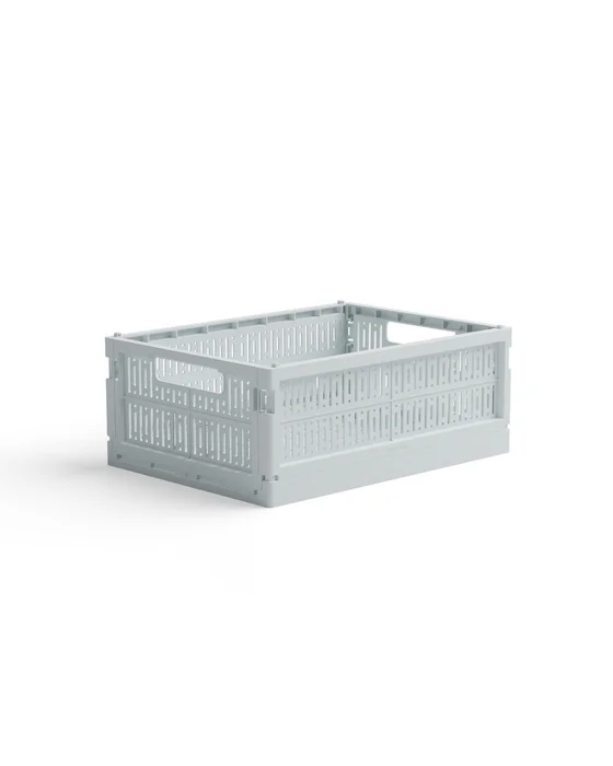 Skládací přepravka midi Made Crate – ice cube blue