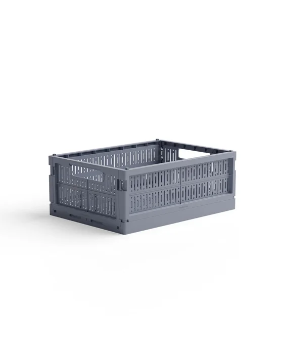 Skládací přepravka midi Made Crate – modrošedá