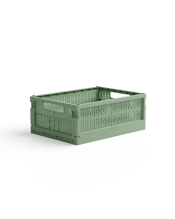 Skládací přepravka midi Made Crate – zelená fazolová
