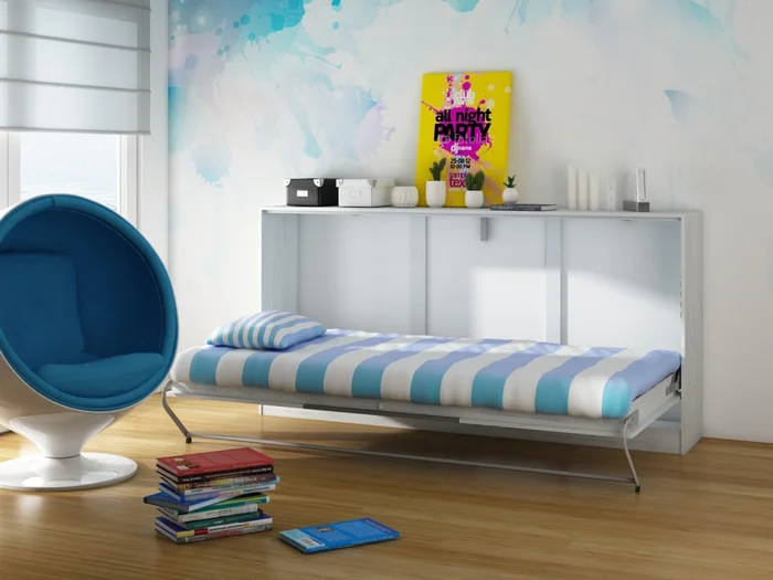 Sklápěcí postel CEDUNA craft bílá/grafit – 5 let záruky
