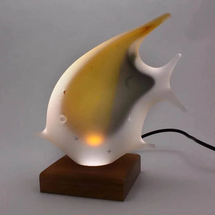 Skleněná dekorativní lampa Ryba LF TIGER