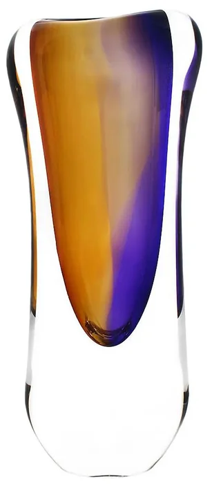 Skleněná váza ametyst a zlatý topaz 20 cm