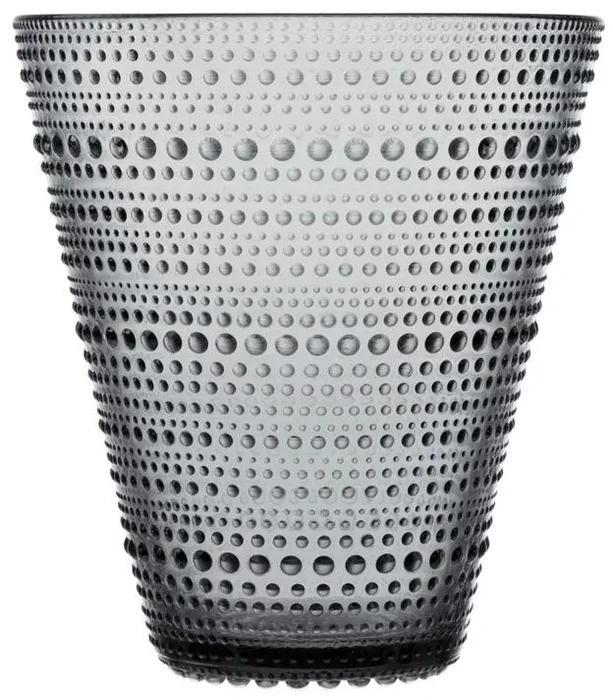Skleněná váza Kastehelmi 154 mm šedá