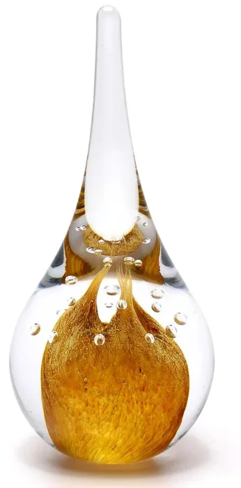 Skleněné těžítko Zlatý topaz 15 cm