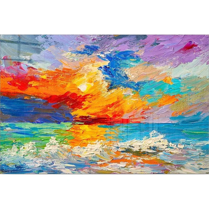 Skleněný obraz Abstract Sunset 100x70 cm