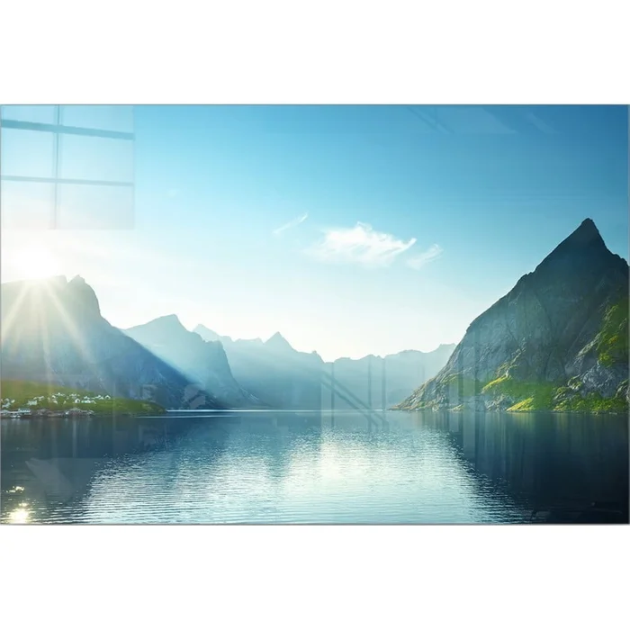 Skleněný obraz Fjord 70x100 cm