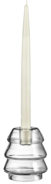 Skleněný vánoční stromek na svíčku 10,5 cm