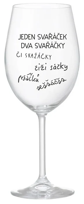 Sklenice na víno 350 ml s motivem Svařáček