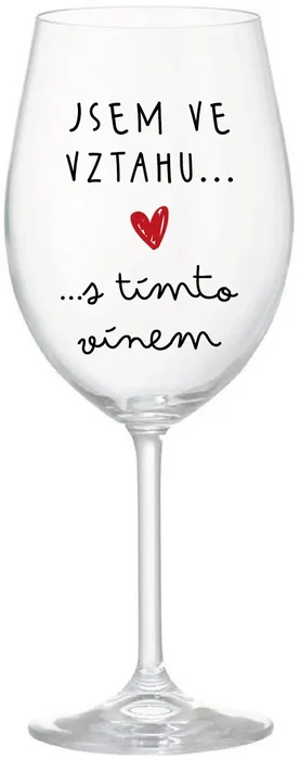 Sklenice na víno s nápisem – 350 ml