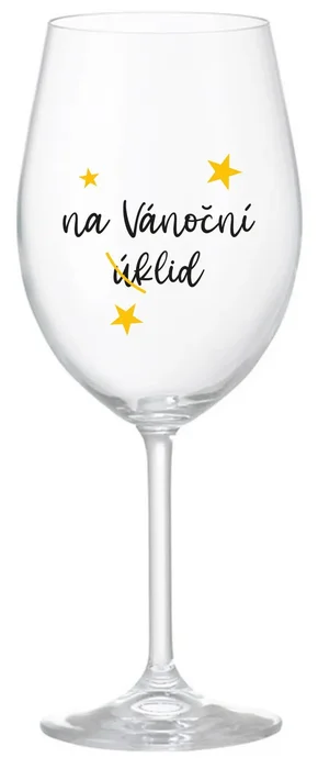 Sklenice na víno Vánoční úklid 350 ml