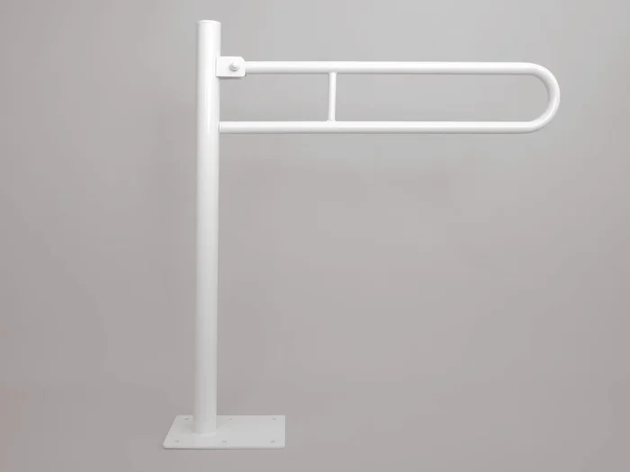 Sklopné U madlo na WC, 80 cm, bílé PREMIUM