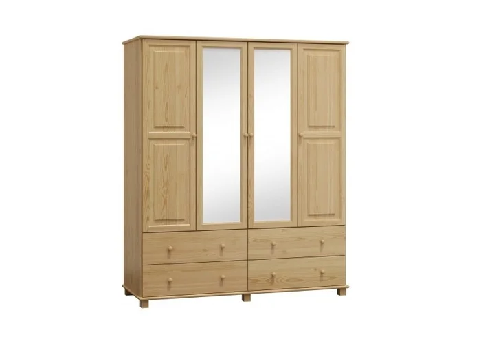 Skříň 4D BHAGIRA 160 cm, masiv borovice