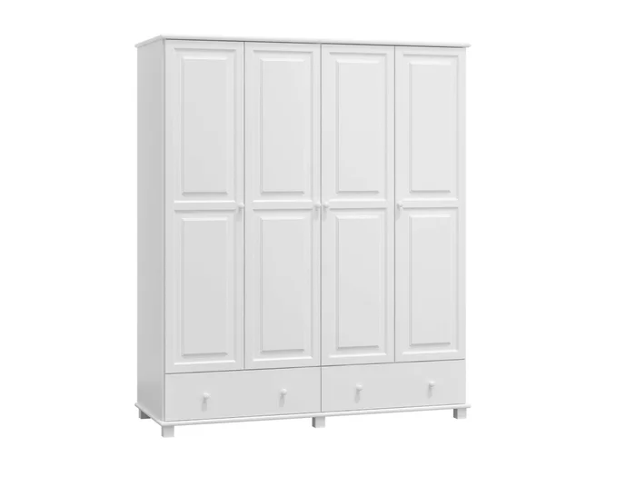 Skříň 4D BHAGIRA 5 – borovice, bílé moření, šířka 180 cm