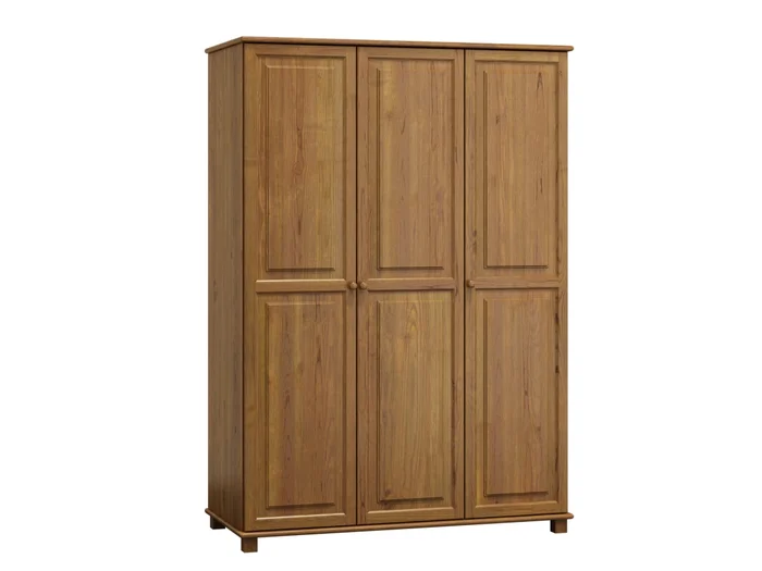 Skříň BHAGIRA 3D, šířka 120 cm, borovice masiv, dubové moření