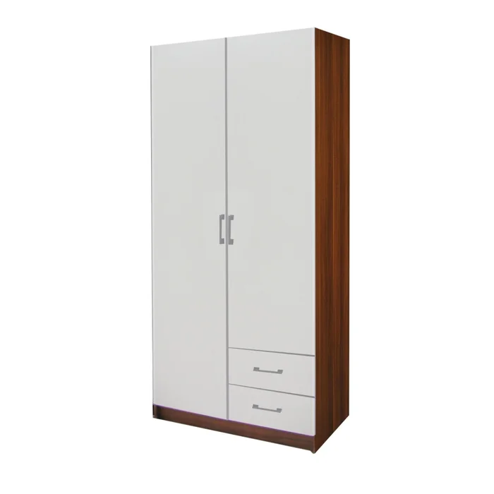 Skříň BUANG 2D2S ořech/bílá