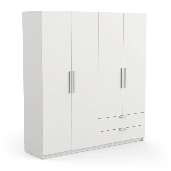 Skříň DEBRA 2 4D2S, bílá mat