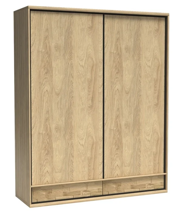 Skříň IPPOLITO 2D2S, dub hickory – posuvné dveře