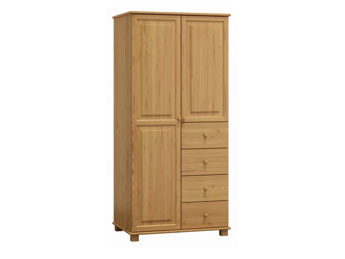 Skříň kombinovaná BHAGIRA 3, šířka 90 cm, borovice, moření olše