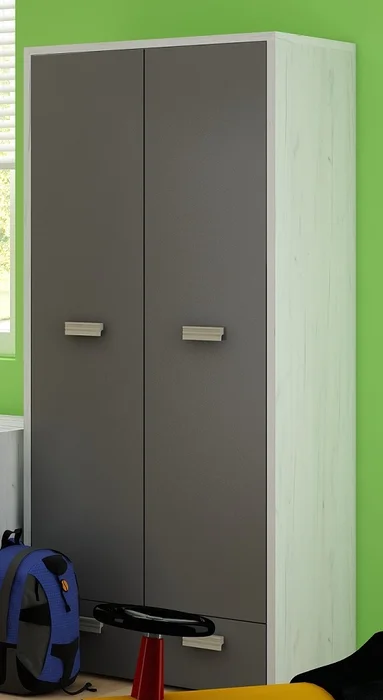 Skříň NELLORE craft bílý/grafit, 5 let záruka
